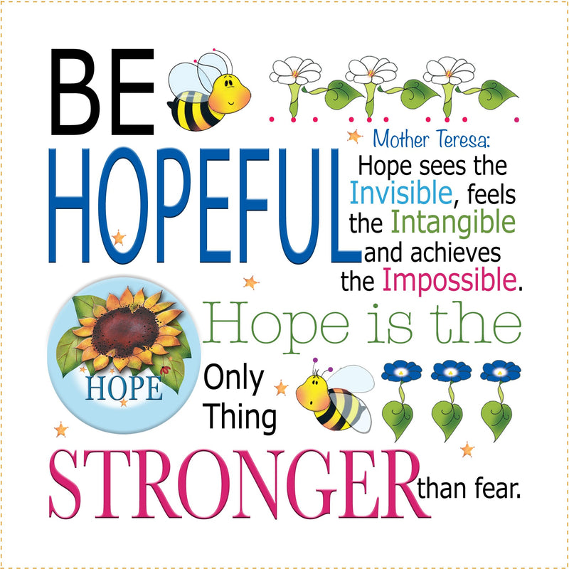 Fabric Art Panel 6in Be Hopeful