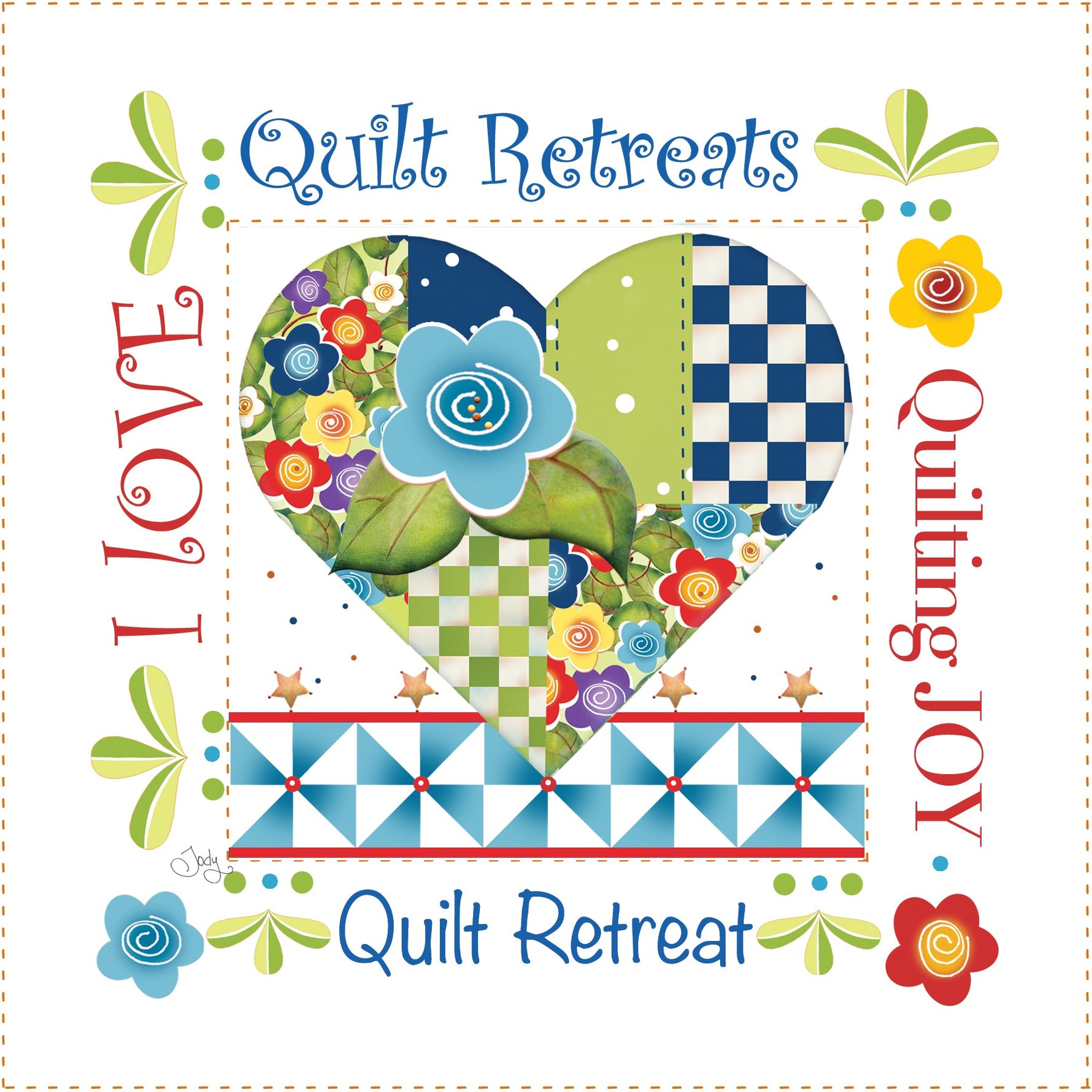 Art Panel 6in Love Quilting