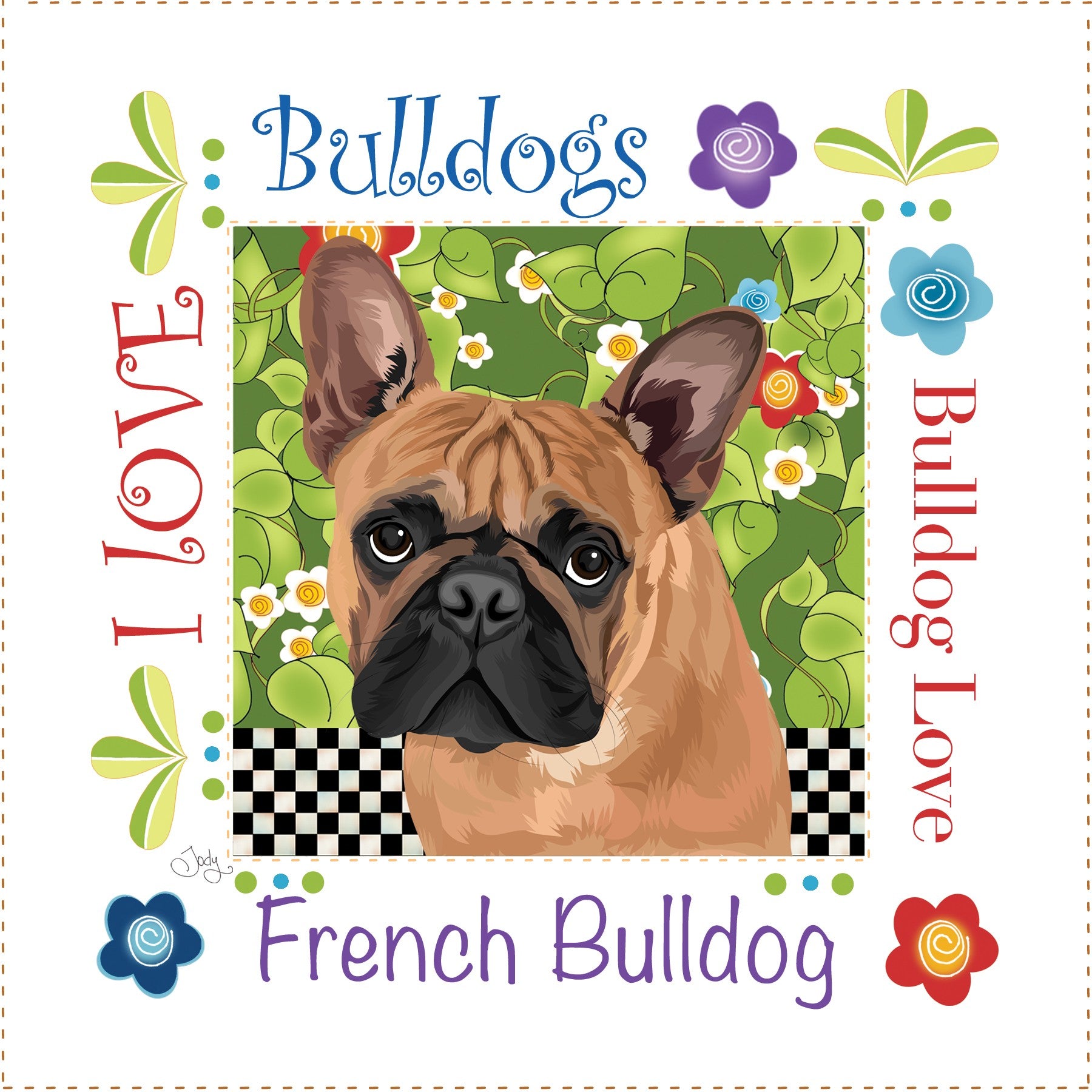 Art Panel 6in French Bulldog