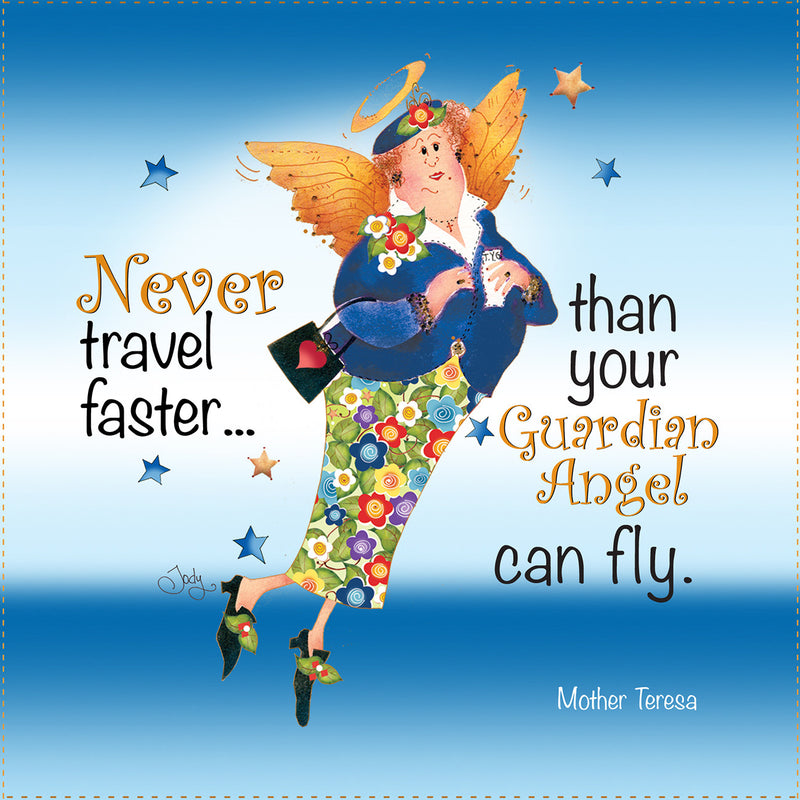 Fabric Art Panel 6in Guardian Angel