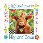 Highland Cow 6in Panel
