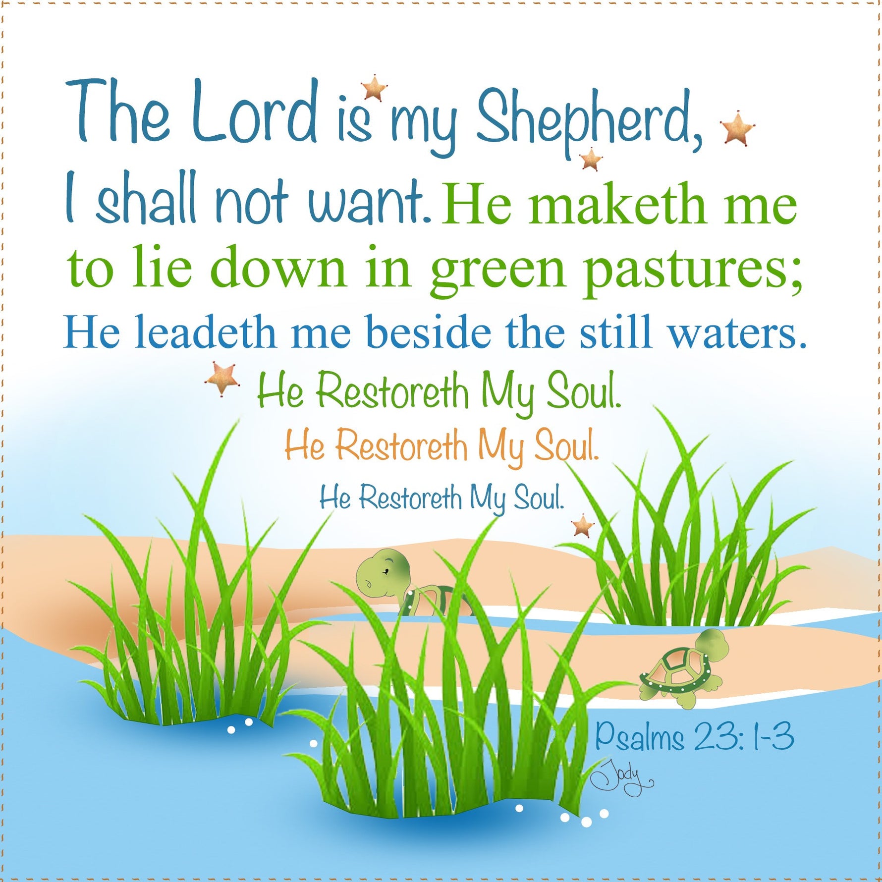 Art Panel Psalm 23