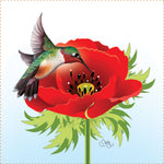 Art Panel Hummingbird