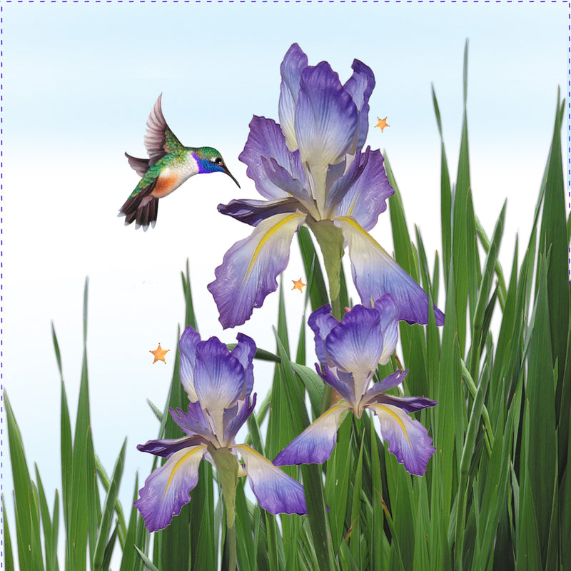 Art Panel 6in Iris Hummingbird