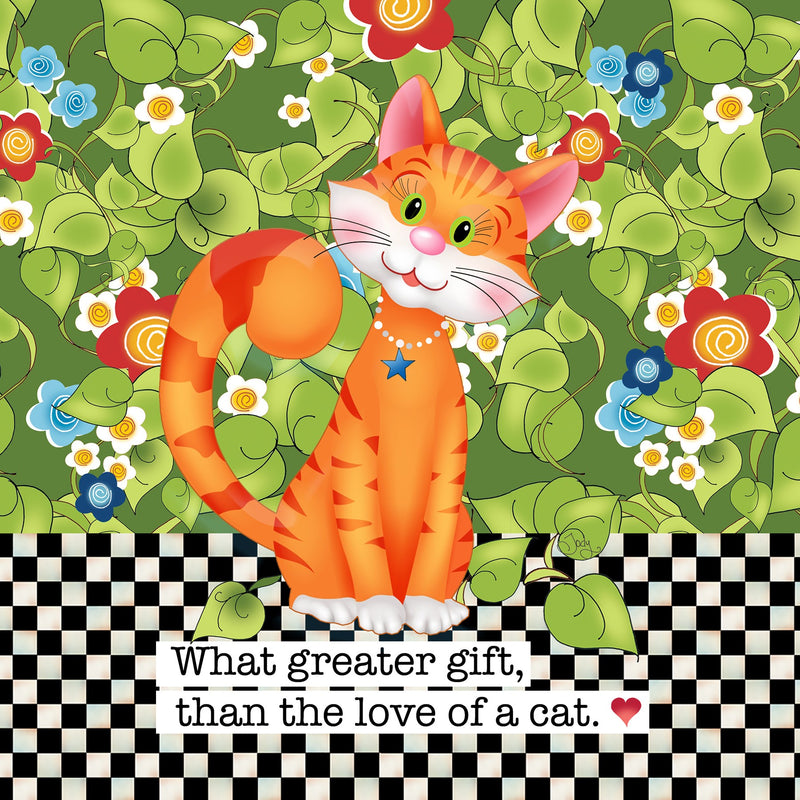 Art Panel 6in Cat Gift