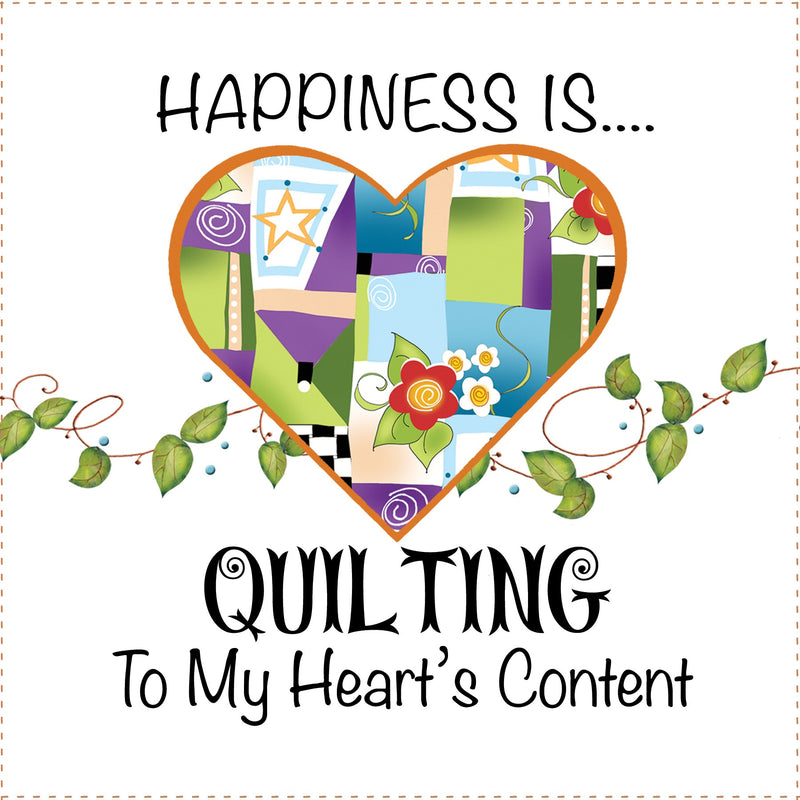 Art Panel 6in Happiness Quilting