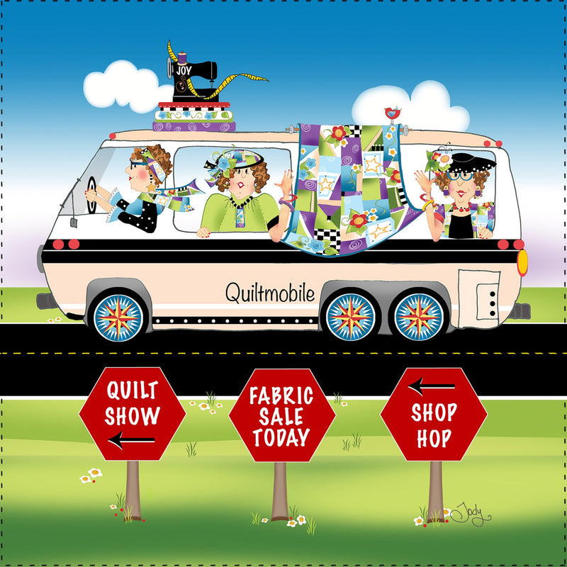 Art Panel - Quiltmobile 6in x 6in