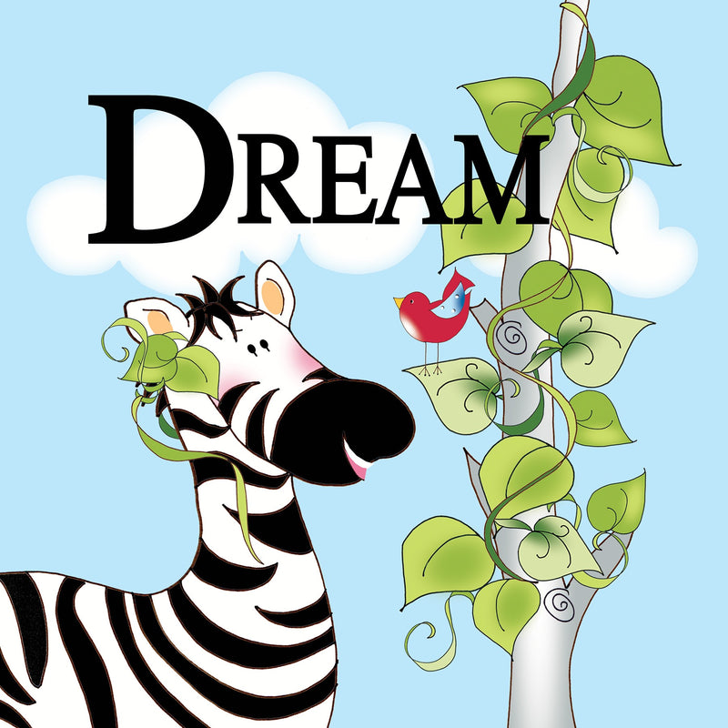 Fabric Art Panel 6in Zebra Dream