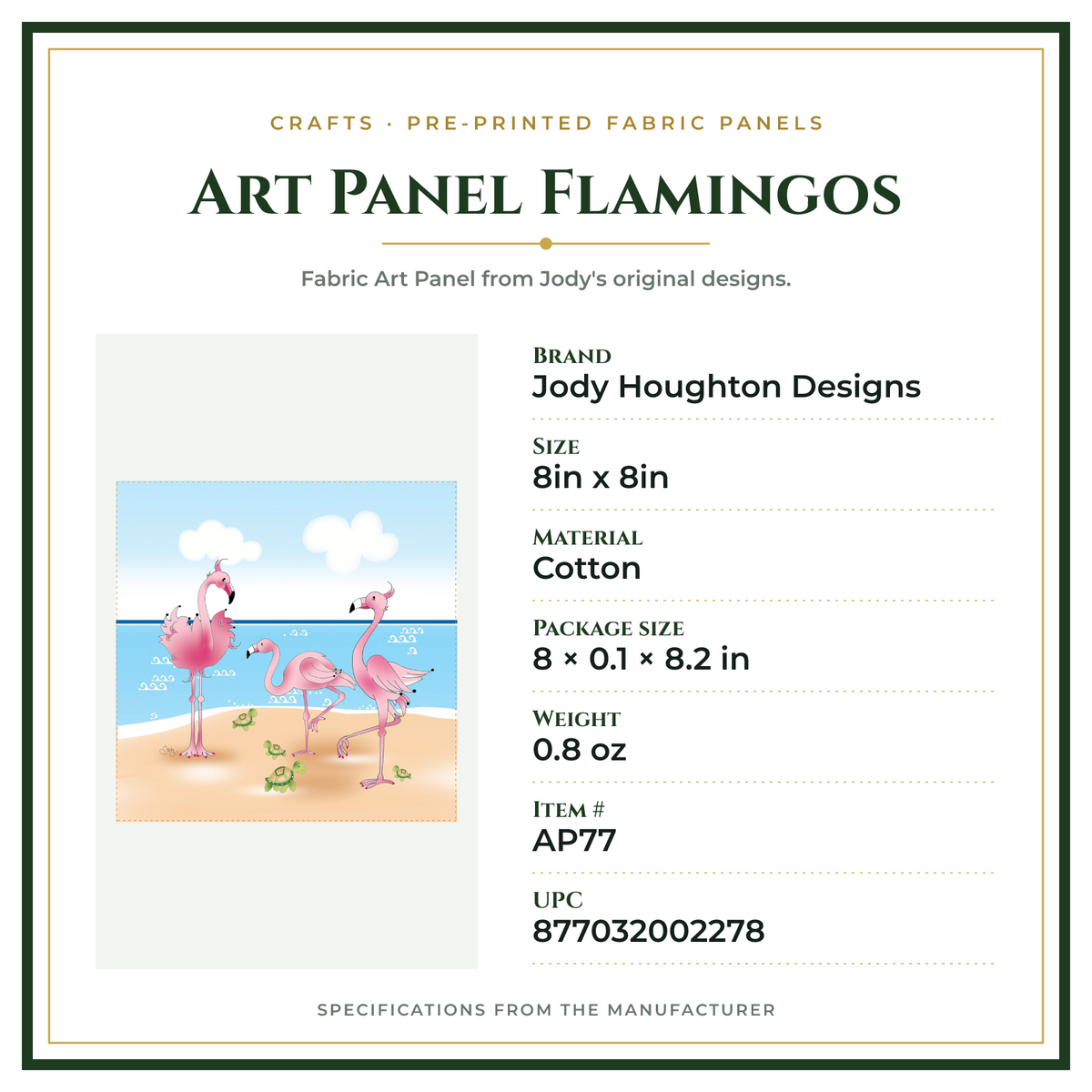 Product Specifications – Art Panel Flamingos