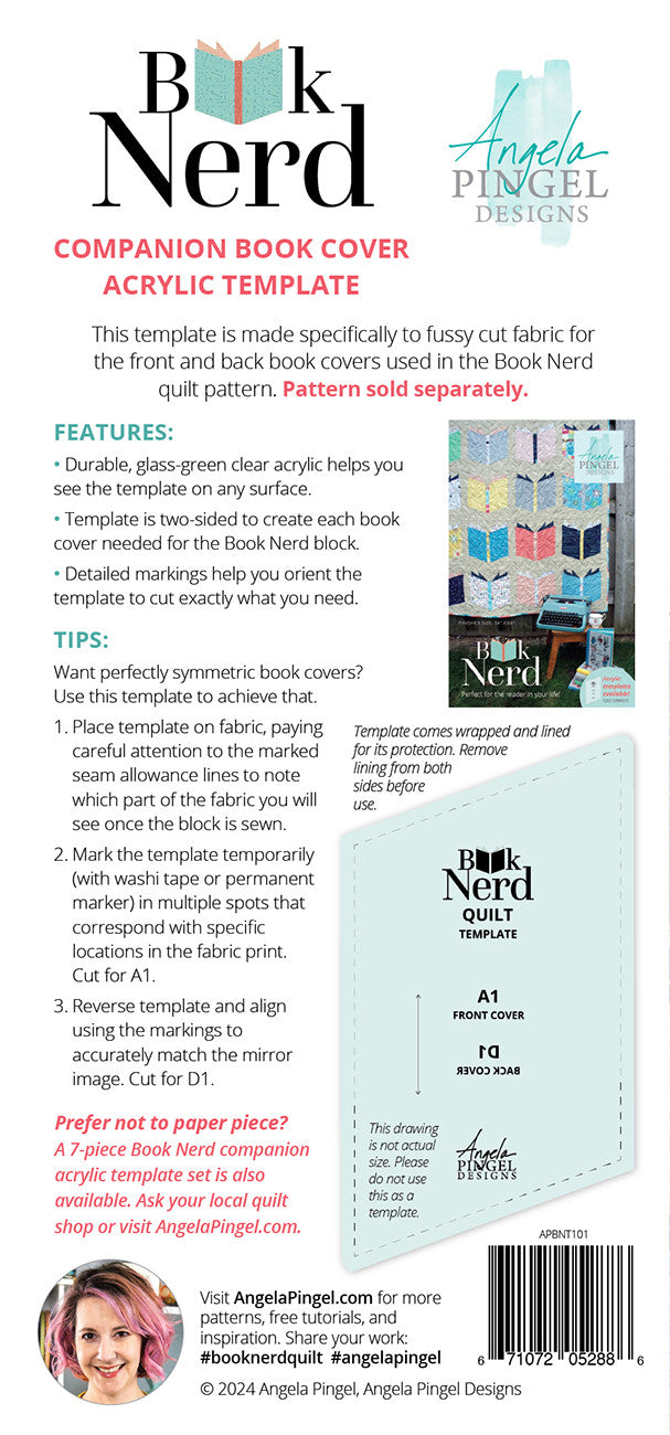 Book Nerd Companion Book Cover Acrylic Template