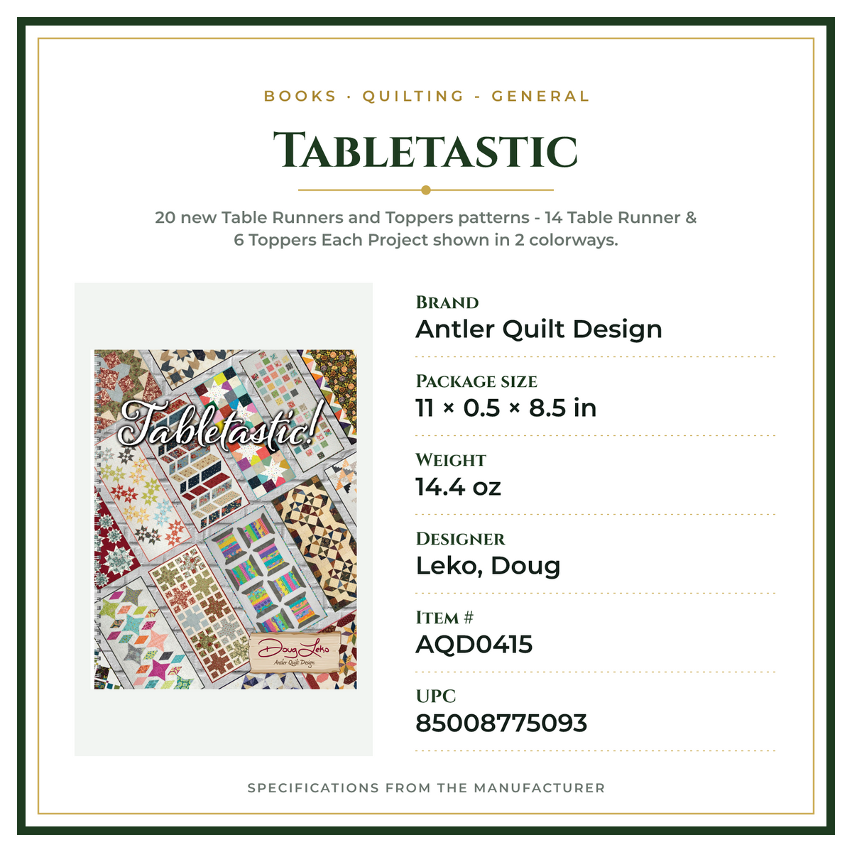 Product Specifications – Tabletastic