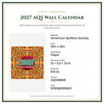 Product Specifications – 2027 AQS Wall Calendar