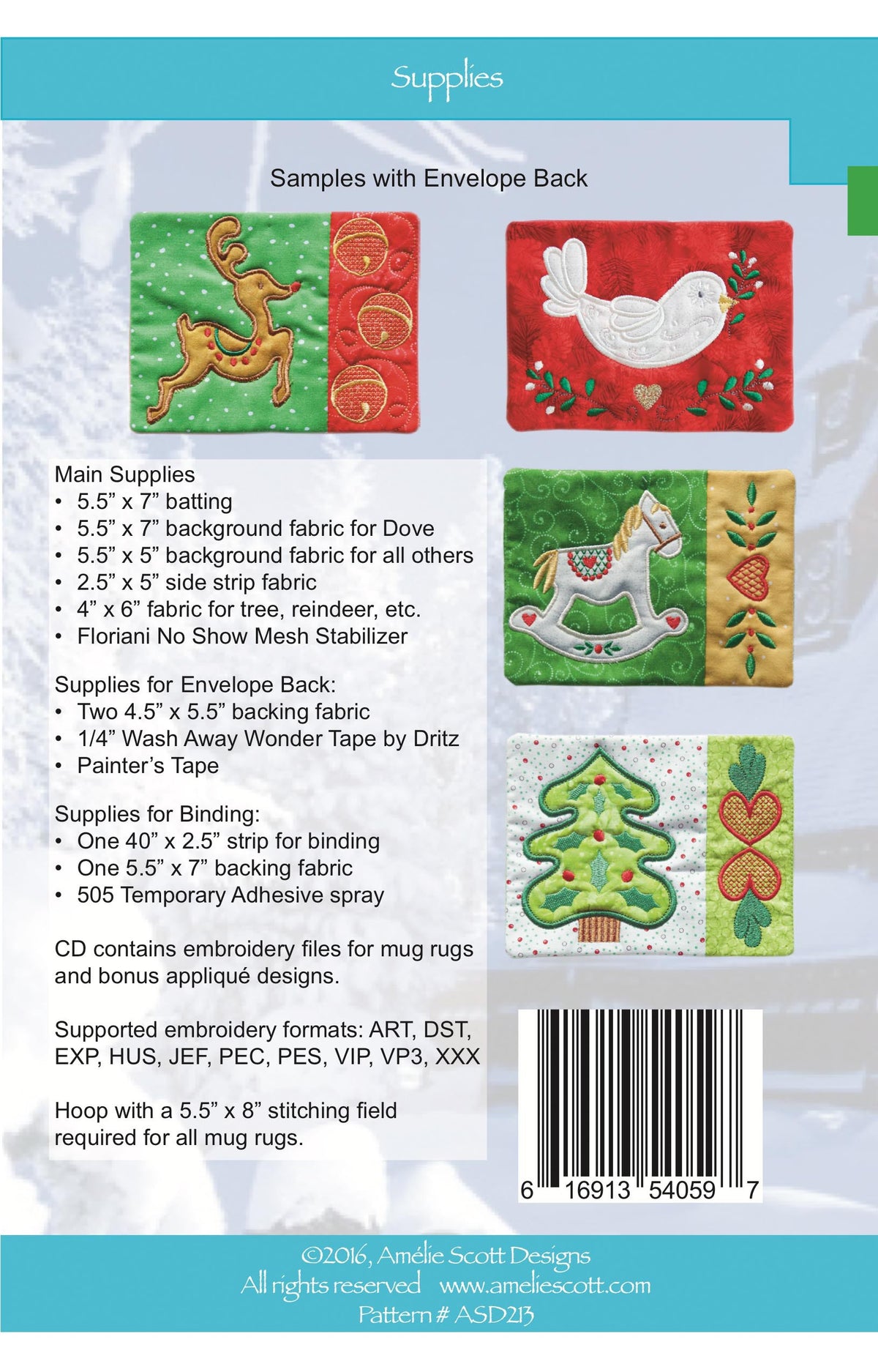 Old World Christmas Mug Rugs