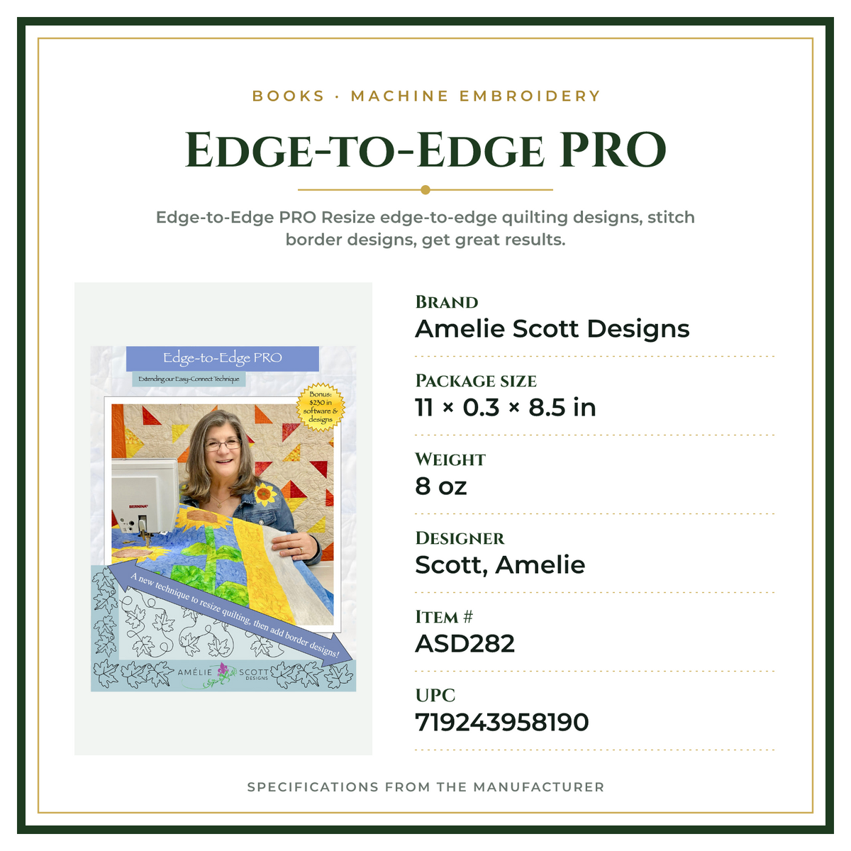 Product Specifications – Edge-to-Edge PRO