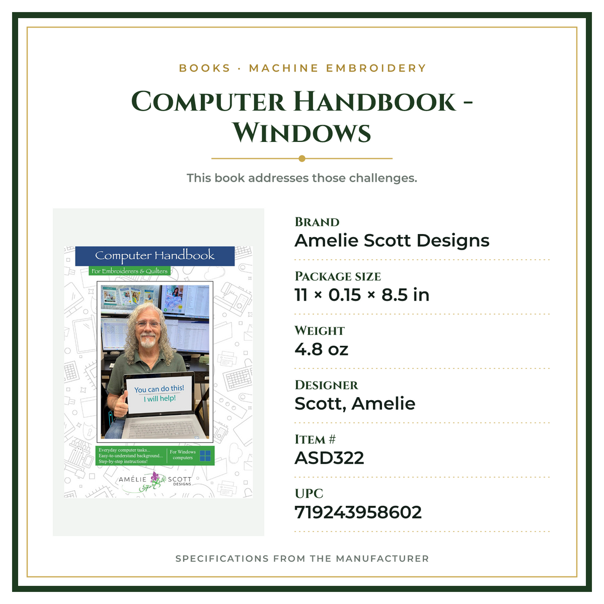 Product Specifications – Computer Handbook - Windows