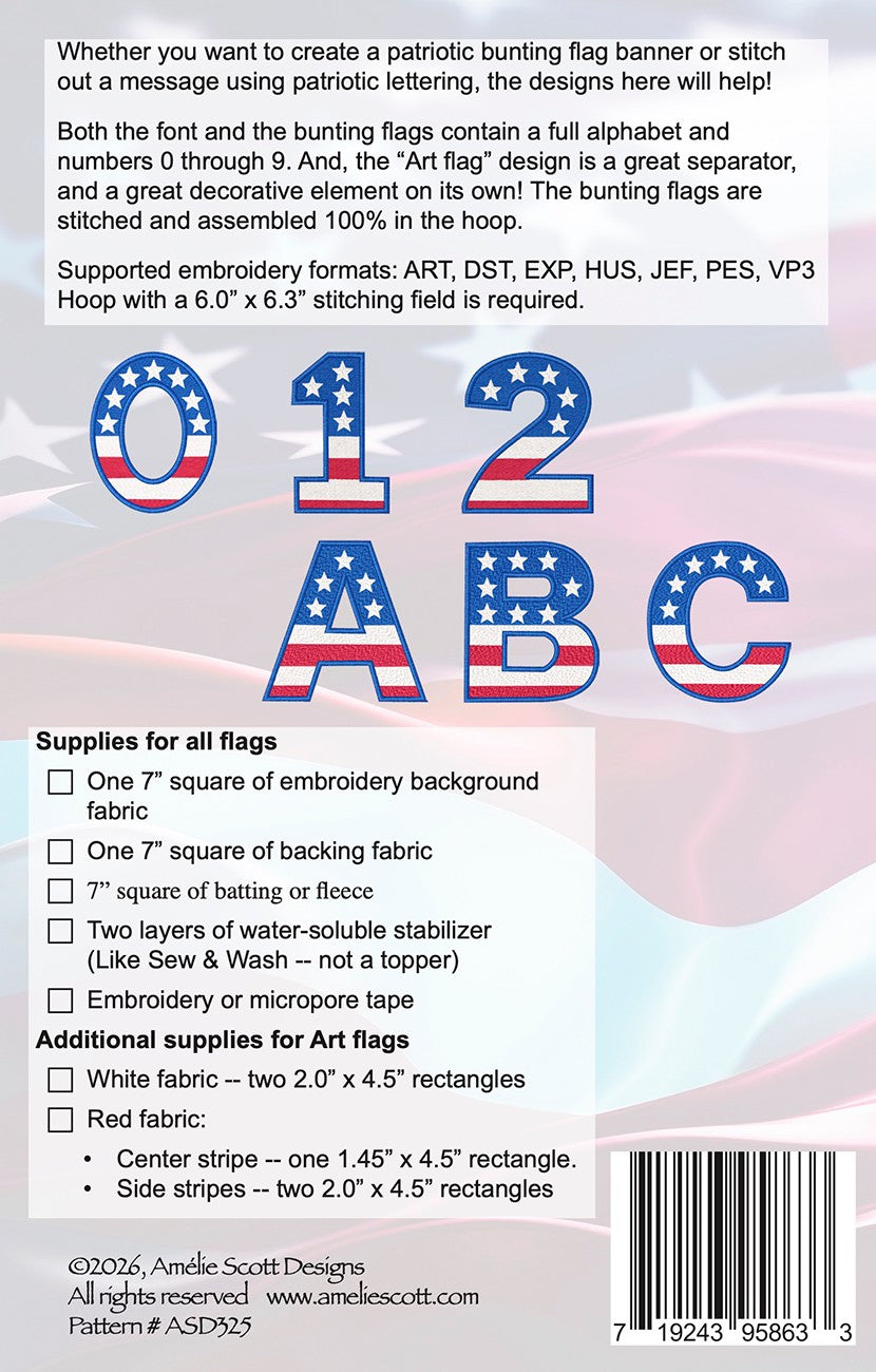 America Font & Flags