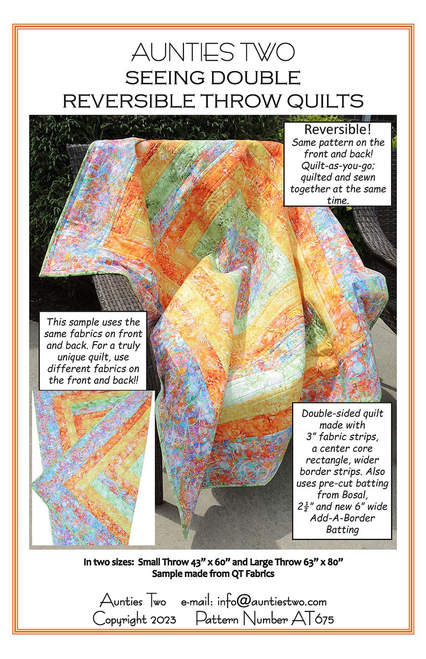 Seeing Double Reversible Throw Quilts