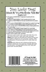 You Lucky Dog 8 A Little Birdie Told Me Block of the Month