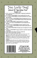 You Lucky Dog 9 Sprinkler Fun Block of the Month