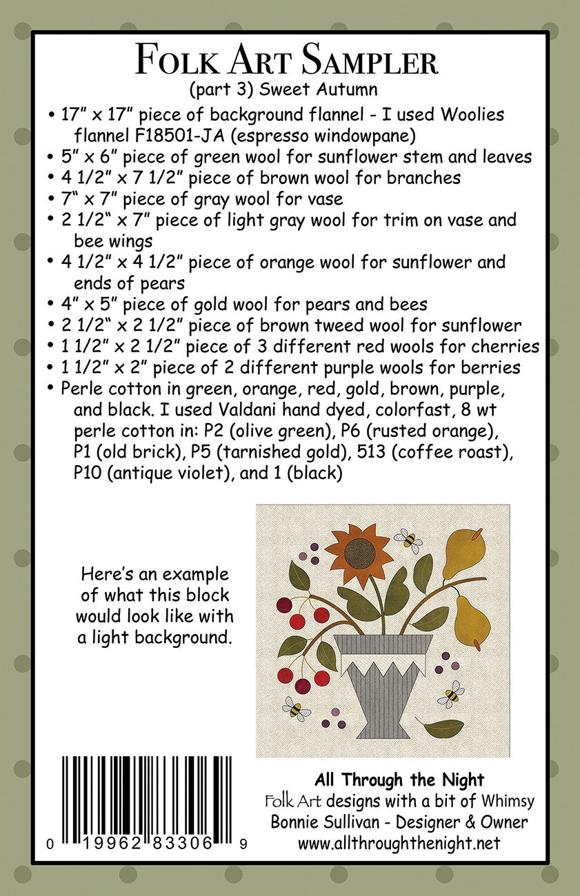 Folk Art Sampler Part 3 Sweet Autumn