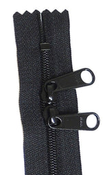 24in Black Zipper Double Slide
