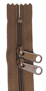 24in Chocolate Zipper Double Slide