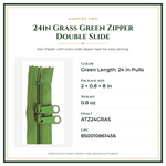 Product Specifications – 24in Grass Green Zipper Double Slide