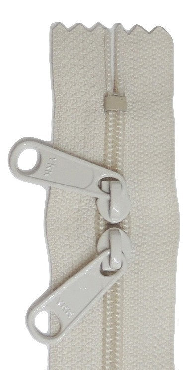 24in Ivory Zipper Double Slide
