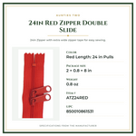 Product Specifications – 24in Red Zipper Double Slide
