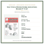Product Specifications – Self Stick Needlework Mounting Board 9" X 12"