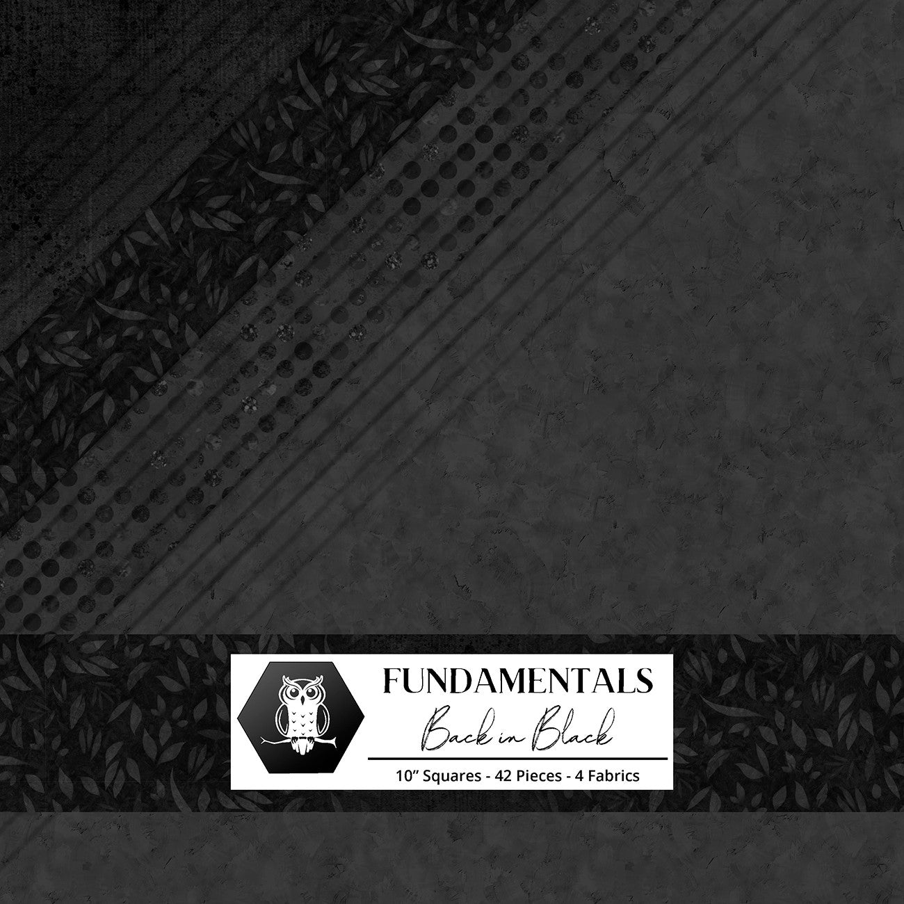 10in Squares Fundamentals: Back in Black 42pcs
