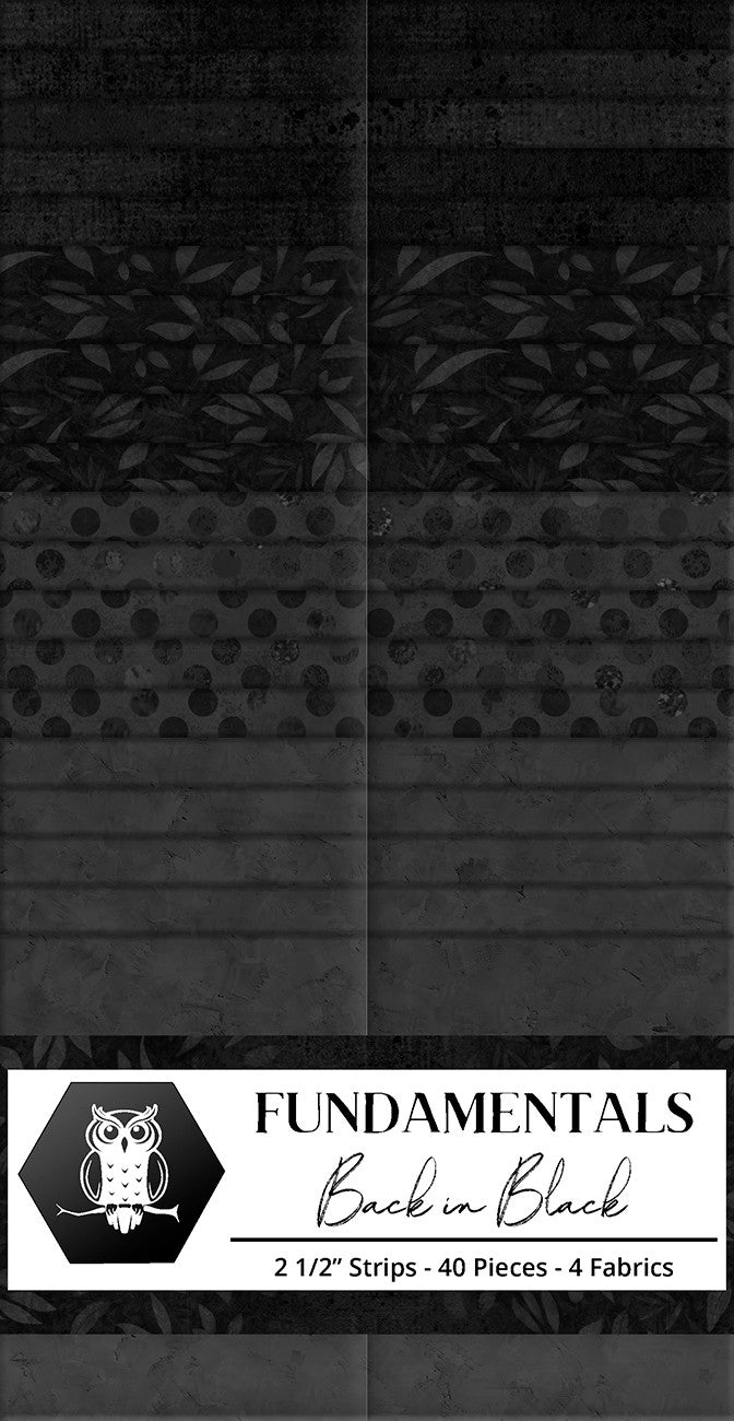 2.5in Strips Fundamentals: Back in Black 40pcs