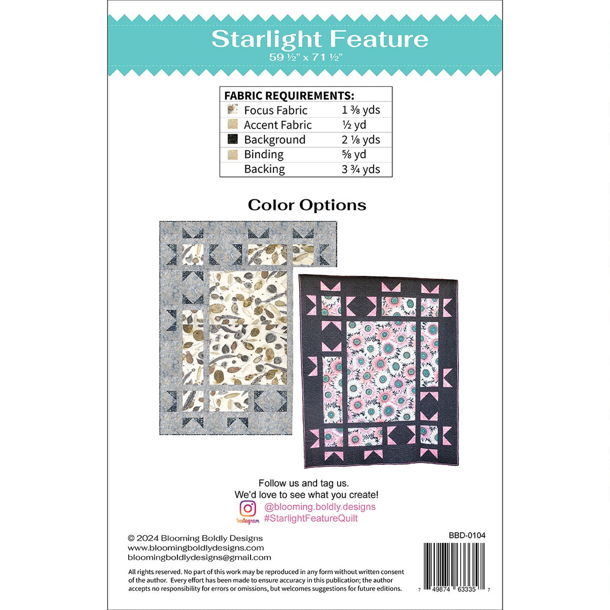 Starlight Feature Quilt Pattern