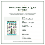 Product Specifications – Dragonfly Dance Quilt Pattern