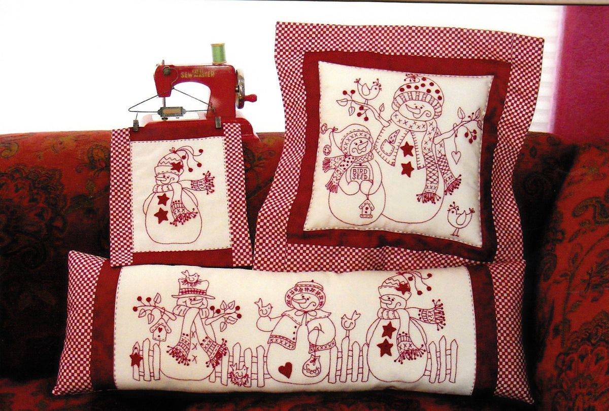 Redwork Snow People