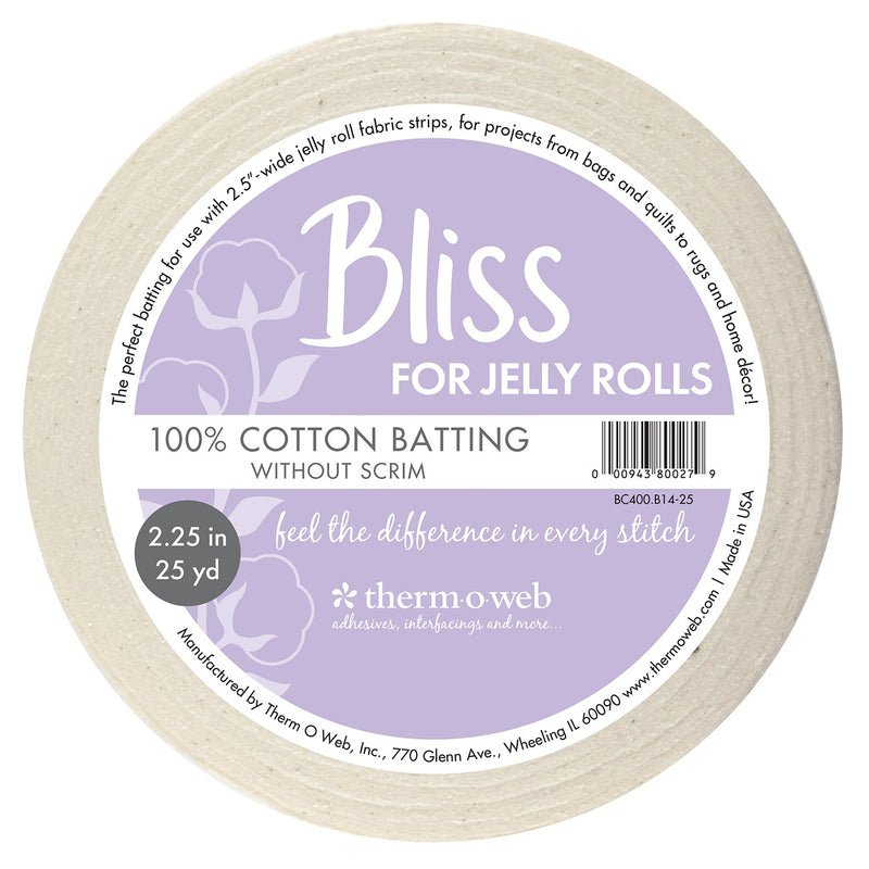 Therm O Web Bliss 100% Cotton for Jelly Rolls 2-1/4in x 25yd