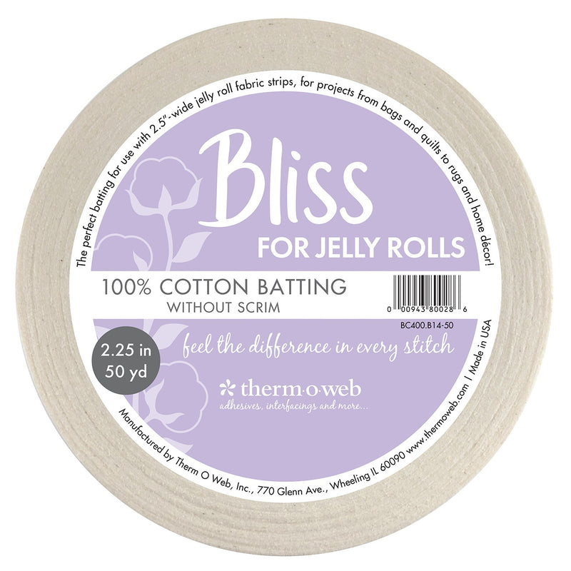 Therm O Web Bliss 100% Cotton for Jelly Rolls 2-1/4in x 50yd