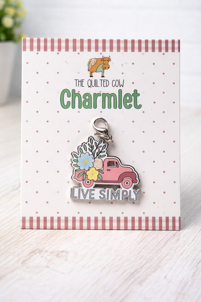Live Simply Zipper Charmlet