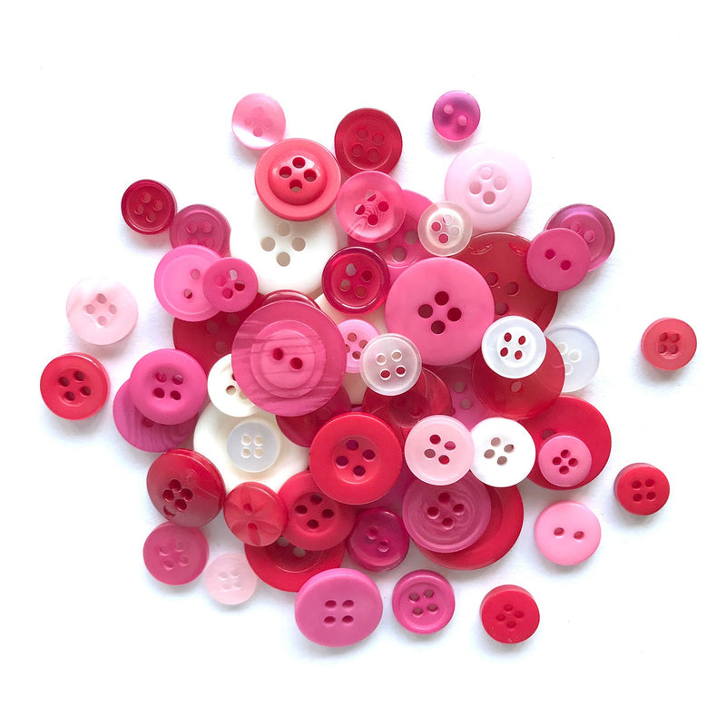 Button Candy Bag Sweetheart 5oz Assorted Sizes