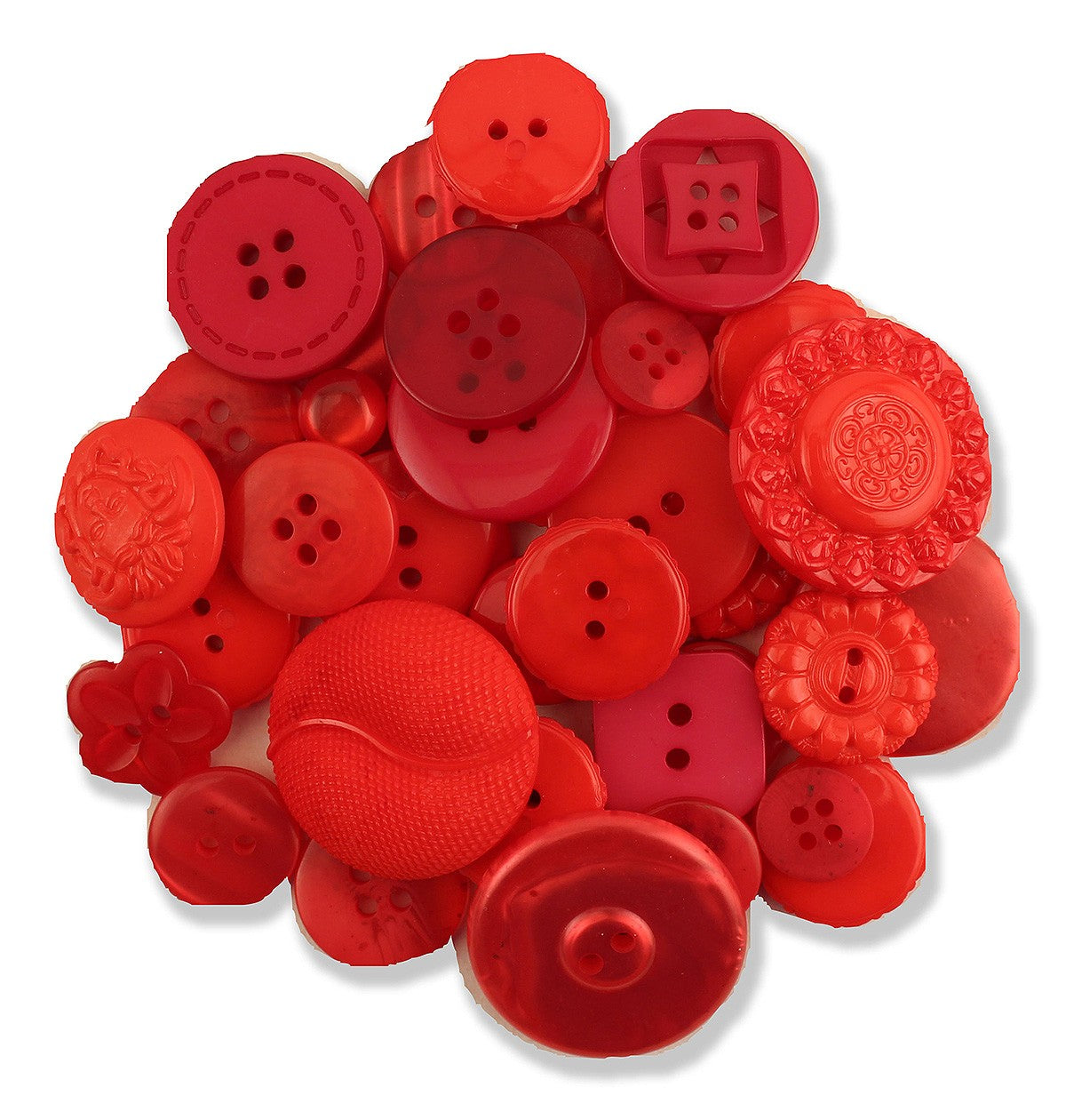 Button Grab Bag Big Red