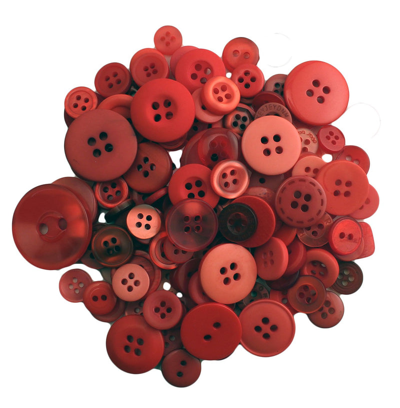 Big Apple Buttons in Mason Jar