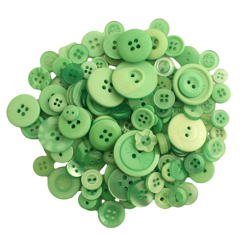 Greenery Buttons in Mason Jar
