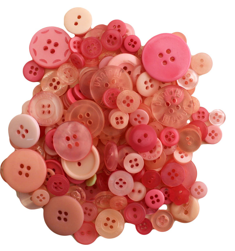 Pink Grapefruit Buttons in Mason Jar