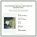 Product Specifications – Hummingbird Abstract Background 20x20in Panel