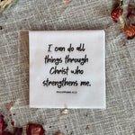 10 Precut Bible Verse Quilt Squares 3-1/2in