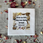 20 Precut Food-themed Bible Verse Quilt Squares 5in