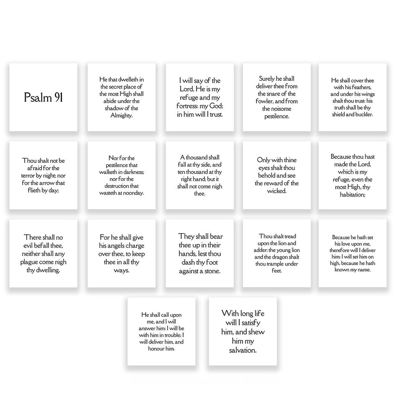 17 Psalm 91 Precut Quilt Square Set 5in