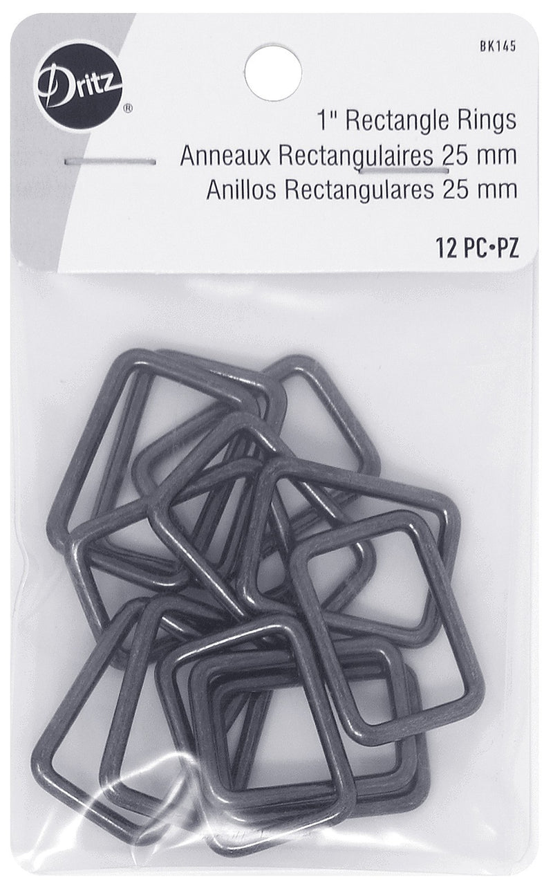 Rectangle Rings 1in Gunmetal