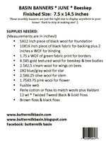 Basin Banners thru the Year June Beeskep