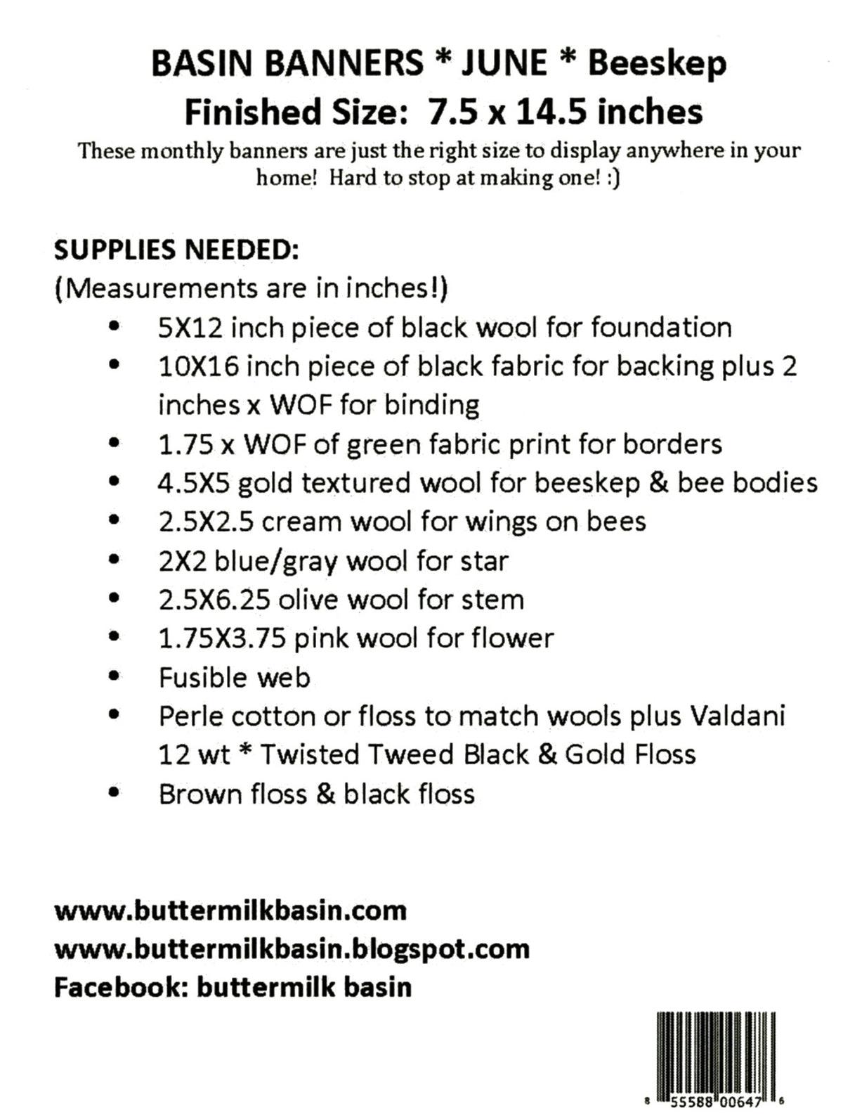 Basin Banners thru the Year June Beeskep